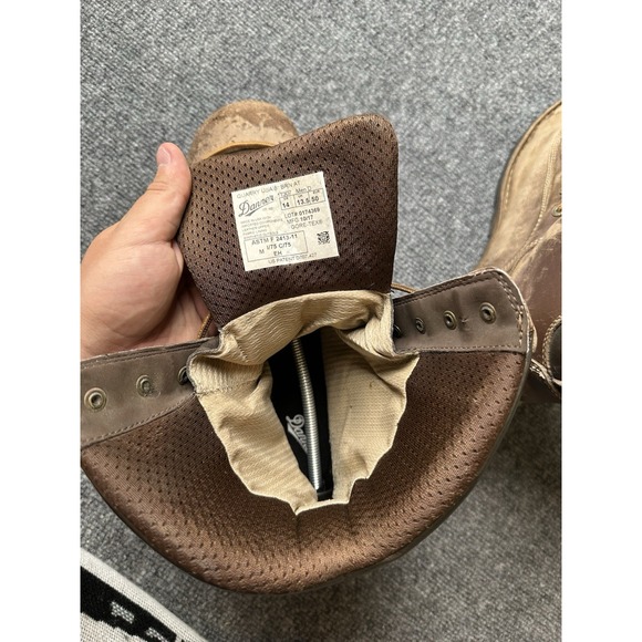 Mens Work Boots Danner Quarry USA 8" Brown Gore-Tex Vibram, Size US 14 - Picture 7 of 8